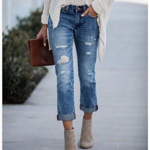 Quality Over Quantity Mid Rise Cuffed Denim